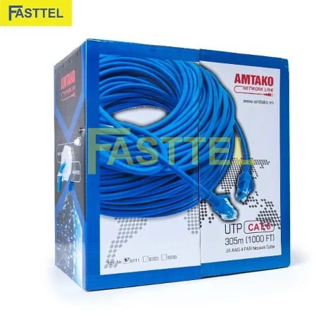 Cáp mạng Cat6 UTP AMTAKO 6888 dây xanh 305m